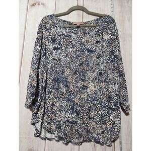 Philosophy Woman Abstract Print Tunic Top 3X Stretch Comfortable